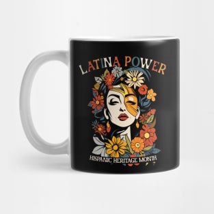 Hispanic Heritage Latina Power Flowers Women Mug